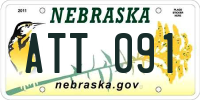 NE license plate ATT091