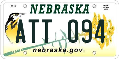 NE license plate ATT094