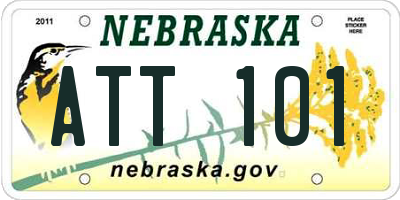 NE license plate ATT101