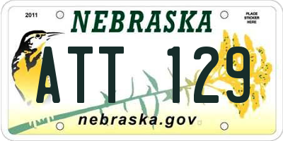 NE license plate ATT129