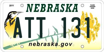 NE license plate ATT131