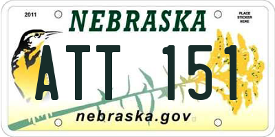 NE license plate ATT151