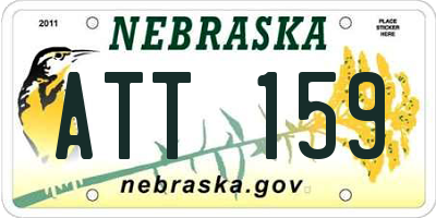 NE license plate ATT159