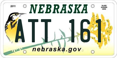 NE license plate ATT161
