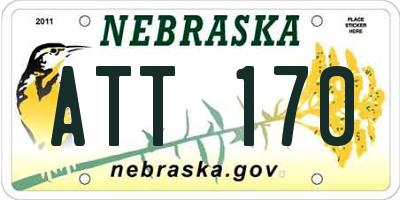 NE license plate ATT170