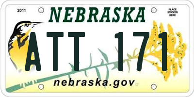 NE license plate ATT171