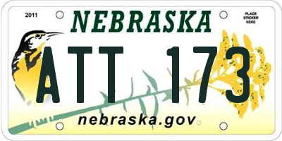NE license plate ATT173