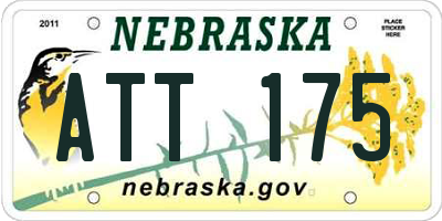 NE license plate ATT175