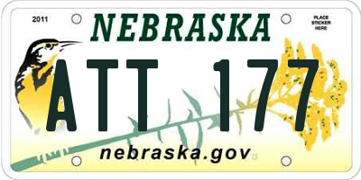 NE license plate ATT177