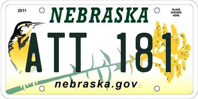 NE license plate ATT181