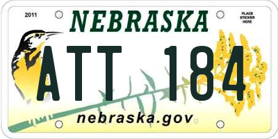 NE license plate ATT184