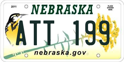 NE license plate ATT199