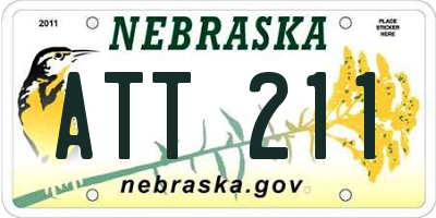 NE license plate ATT211