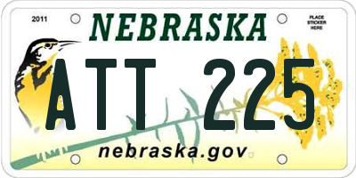 NE license plate ATT225
