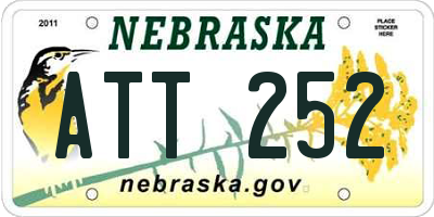 NE license plate ATT252