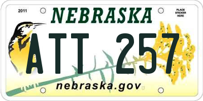 NE license plate ATT257