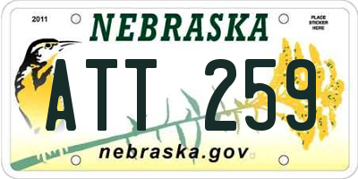 NE license plate ATT259
