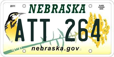 NE license plate ATT264