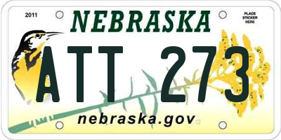 NE license plate ATT273