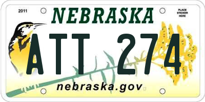 NE license plate ATT274