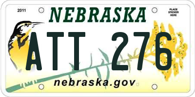 NE license plate ATT276