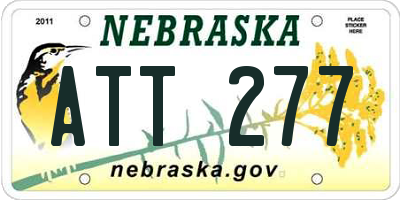 NE license plate ATT277