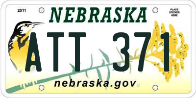 NE license plate ATT371