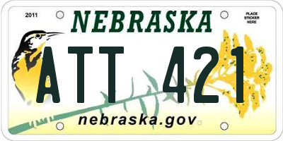 NE license plate ATT421