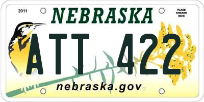 NE license plate ATT422