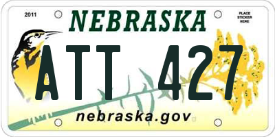 NE license plate ATT427
