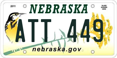 NE license plate ATT449