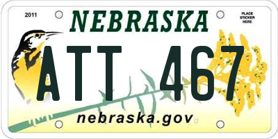 NE license plate ATT467