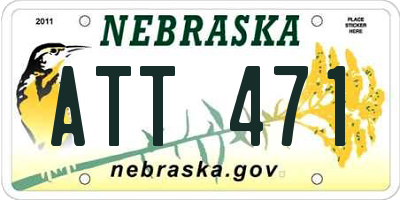 NE license plate ATT471