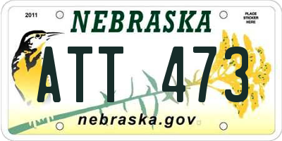 NE license plate ATT473