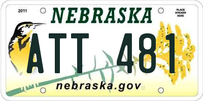 NE license plate ATT481