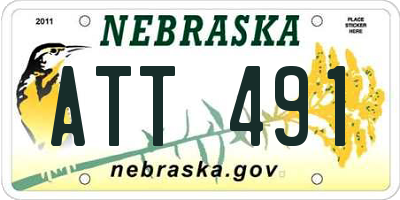 NE license plate ATT491