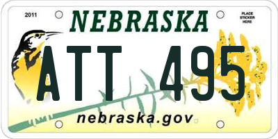 NE license plate ATT495