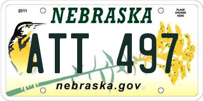 NE license plate ATT497