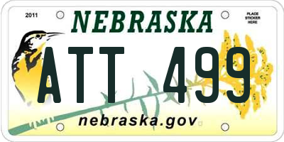 NE license plate ATT499