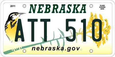 NE license plate ATT510
