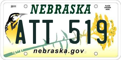 NE license plate ATT519