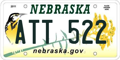 NE license plate ATT522