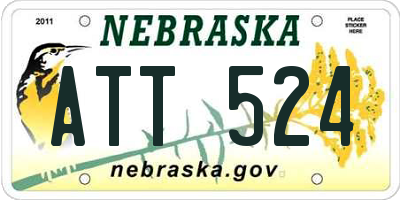 NE license plate ATT524