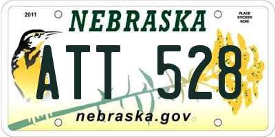 NE license plate ATT528