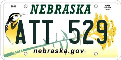 NE license plate ATT529