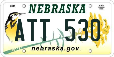 NE license plate ATT530