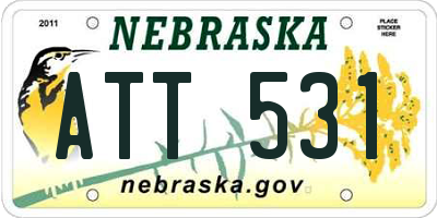 NE license plate ATT531