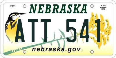 NE license plate ATT541
