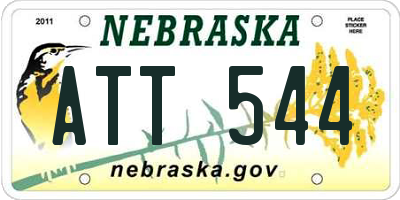 NE license plate ATT544
