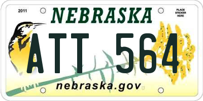 NE license plate ATT564